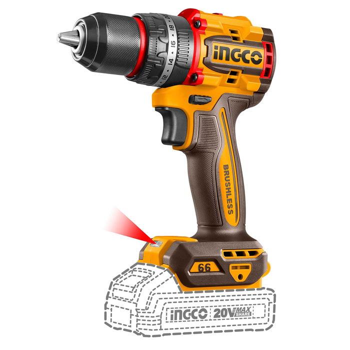 INGCO COMPACT BRUSHLESS CORDLESS IMPACT DRILL