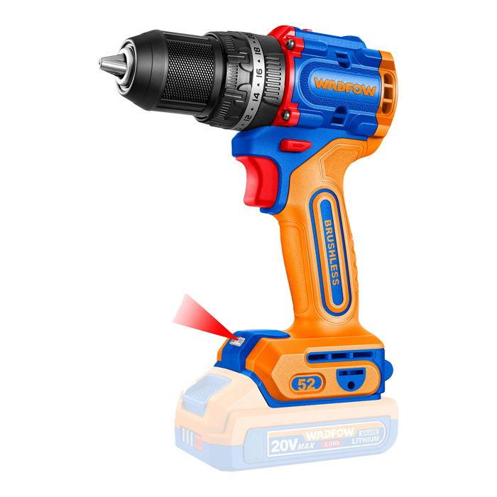 WADFOW COMPACT BRUSHLESS CORDLESS IMPACT DRILL 20V